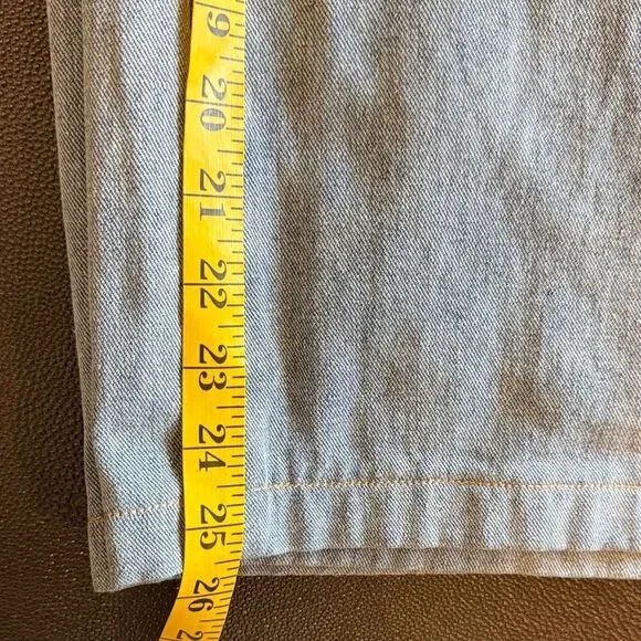 Cider Denim Blue Wide leg Pleated Jeans size medium - Picture 8 of 8